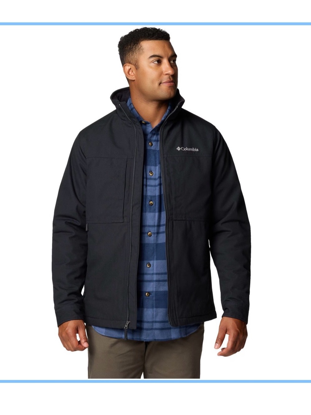 Columbia Black "Loma Vista III" Military-Style Field Jacket Worn Onscreen.